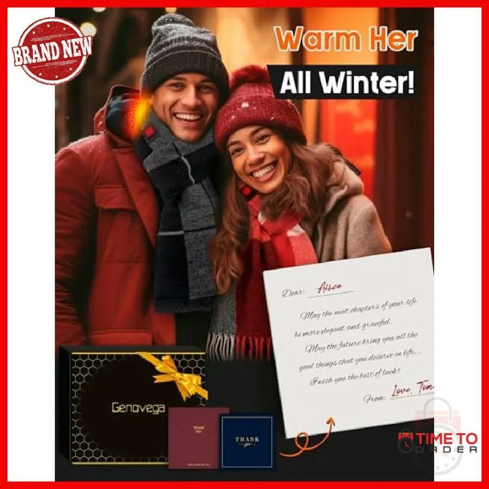 Heated Scarf with 3 Temperature Settings & Power Bank